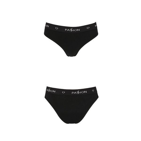 Трусики-слипы из хлопка с эластаном Passion PS004 PANTIES XL, black SO4218