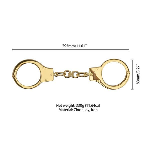 Наручники LOCKINK Pretty-sub Handcuffs, золотисті, металеві, можна відкрити без ключа SX0896