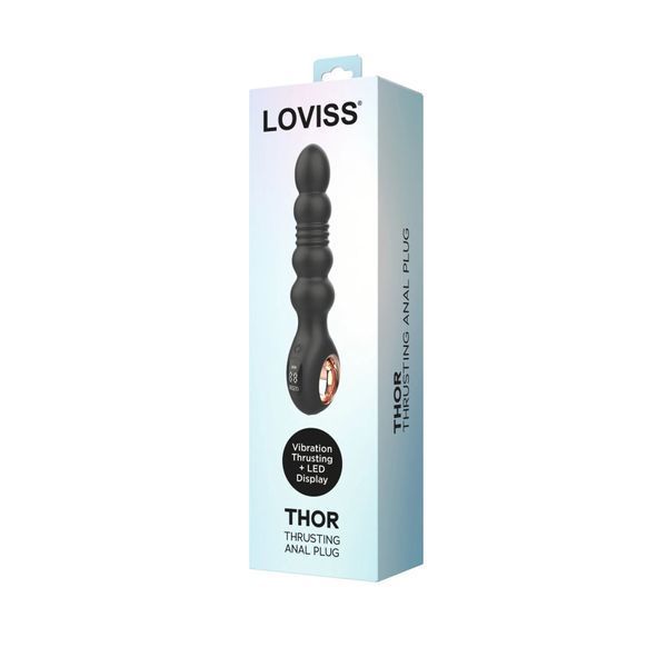 Анальний вібратор з пульсацією Loviss Thor Thrusting Anal Plug, 2 мотори SX3998