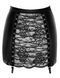 Эротическая мини-юбка с высокой посадкой и эффектной шнуровкой Noir Handmade F341 Powerwetlook and lace skirt - XXL SX2132 фото 8