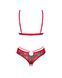 Комплект Obsessive Ms Merrilo 2-pcs set, XS/S, мягкий бюстгальтер и трусики с доступом и помпоном. SX1159 фото 4