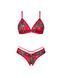 Комплект Obsessive Ms Merrilo 2-pcs set, XS/S, мягкий бюстгальтер и трусики с доступом и помпоном. SX1159 фото 3