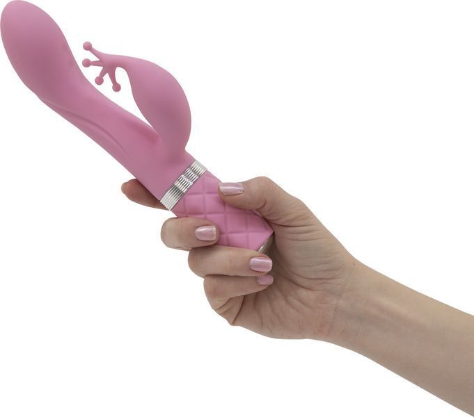 Розкішний вібратор-кролик Pillow Talk - Kinky Pink з кристалом Сваровські, потужний SO2715