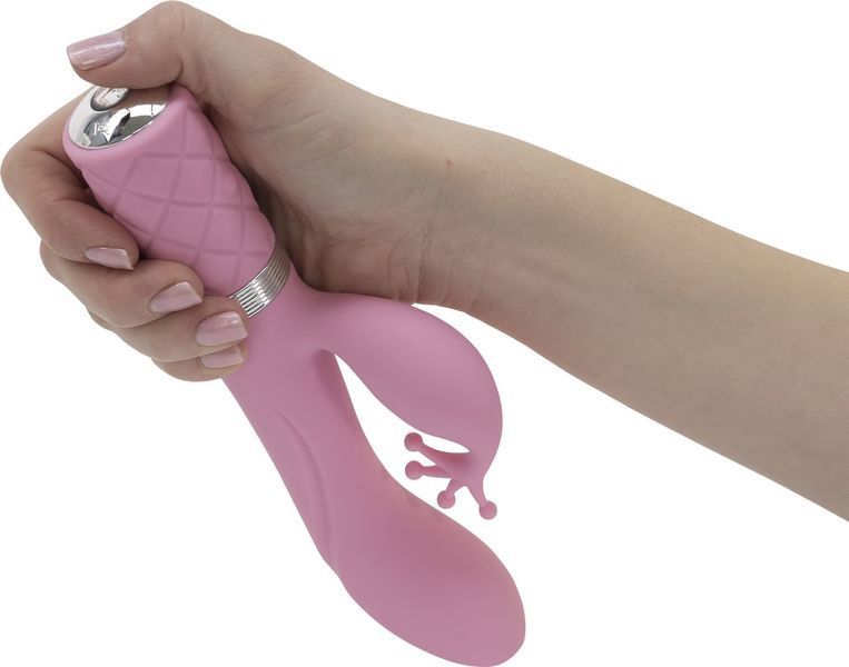 Розкішний вібратор-кролик Pillow Talk - Kinky Pink з кристалом Сваровські, потужний SO2715