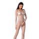 Бодістокінг Passion BS068 white, комбінезон, велика сітка, довгий рукав PBS068W фото 1