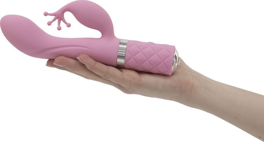 Розкішний вібратор-кролик Pillow Talk - Kinky Pink з кристалом Сваровські, потужний SO2715