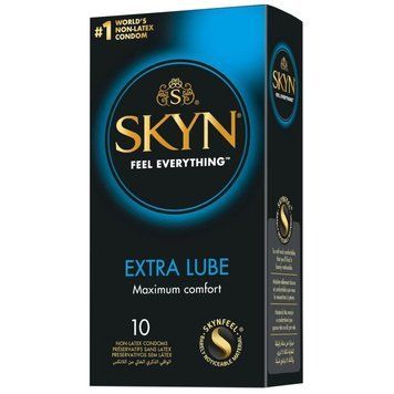 Безлатексні преміум-презервативи SKYN Extra Lube 10 шт, на 40&thinsp;% більше змазки SX4001