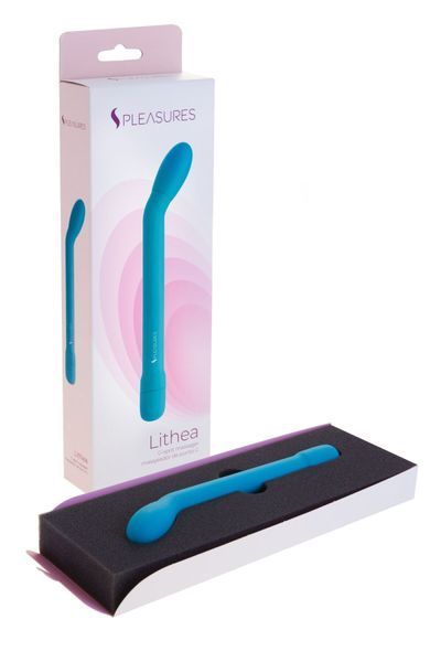 Тонкий вибратор для точки G S Pleasures Lithea Turqouise, 7 режимов SX1602