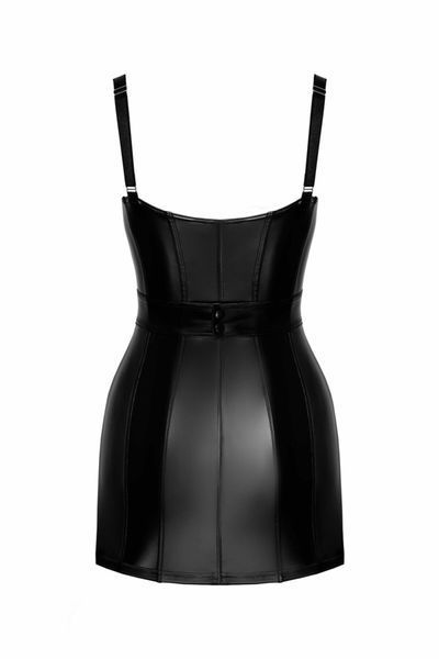 Сукня Noir Handmade F320 Starlet, 3XL, під латекс, міні, блискавка по всій довжині, кільце на поясі SX0356