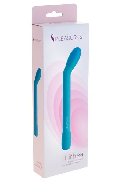 Тонкий вибратор для точки G S Pleasures Lithea Turqouise, 7 режимов SX1602