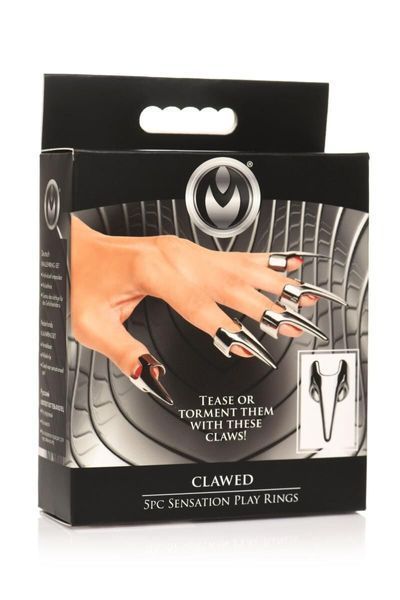 Набір кілець з кігтями Master Series Five-Piece Sensation Claw Rings - Silver SX1191