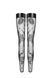 Чулки без мыска Noir Handmade F243 Tulle stockings with patterned flock embroidery, M SX0156 фото 4