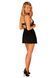 Сорочка Obsessive Selinne chemise & thong XL/2XL Black, стринги, двойные бретели SO8672 фото 7