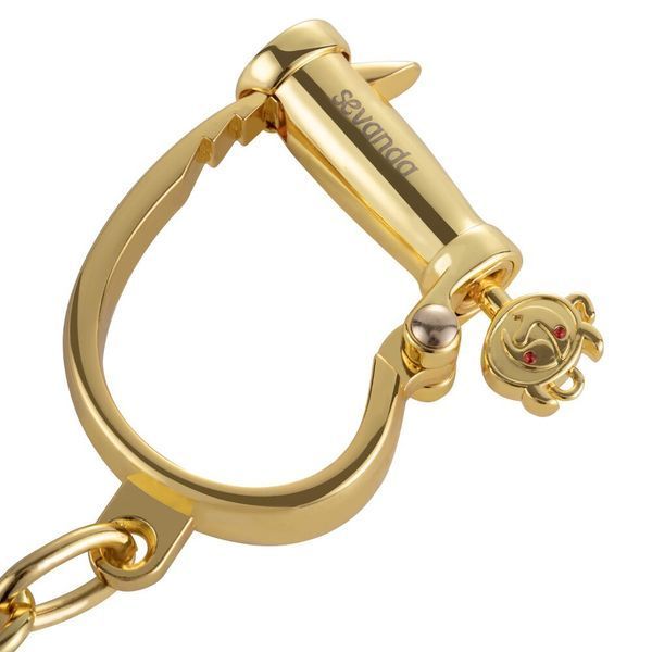 Наручники LOCKINK Love-slave Handcuffs, золотисті, металеві, у формі стремен SX0897