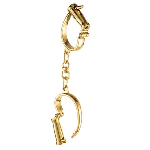 Наручники LOCKINK Love-slave Handcuffs, золотисті, металеві, у формі стремен SX0897