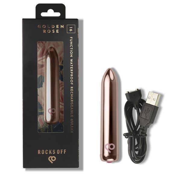 Віброкуля Rocks Off Bullet Golden Rose 16 Settings SX3164