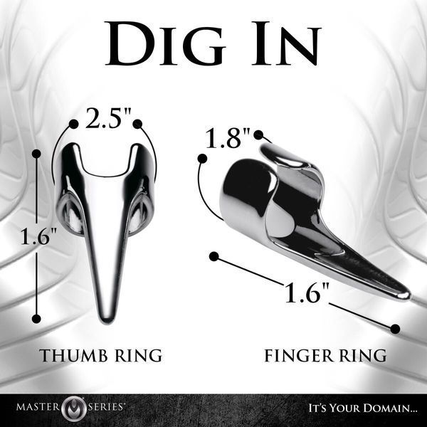Набір кілець з кігтями Master Series Five-Piece Sensation Claw Rings - Silver SX1191