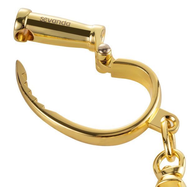 Наручники LOCKINK Love-slave Handcuffs, золотисті, металеві, у формі стремен SX0897