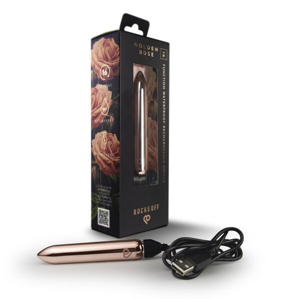 Віброкуля Rocks Off Bullet Golden Rose 16 Settings SX3164