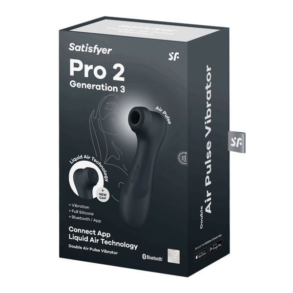Вакуумный клиторальный стимулятор Satisfyer Pro 2 Generation 3 with Liquid Air Connect App Dark Grey SO8404