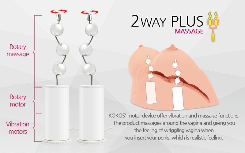 Мастурбатор Kokos Juilana Breast 2WayPlus с вибрацией и массажем SO2485
