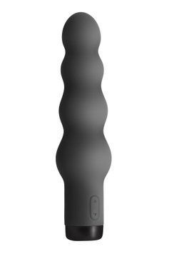 Вибратор S Pleasures Bullets Obsidian, черный, в виде ряда шариков, 10 режимов, диаметр 4 см SX1603