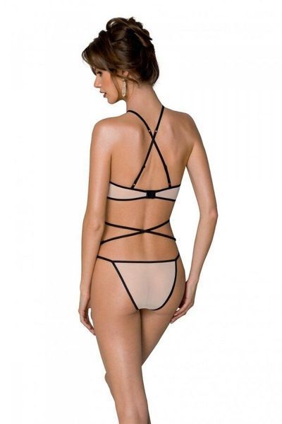 Комплект белья Passion CHIKA SET, XXL/XXXL, cream, топ, трусики SO9700