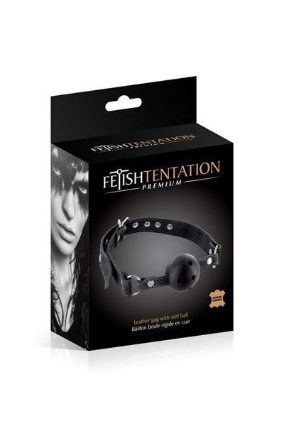 Кляп Fetish Tentation Premium Leather gag with stiff ball SX1095