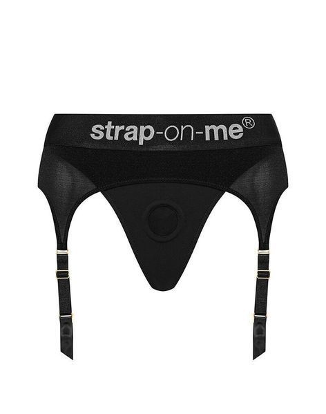 Трусики для страпона з підв&rsquo;язками для панчіх Strap-On-Me REBEL HARNESS - XS (м'ята упаковка!!!) SX2282-R