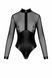 Боди Noir Handmade F321 Edge, S, низ под латекс, верх сетка, молния на все тело, декор кольца SX0357 фото 7