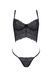 Комплект Passion KERRIA SET black, XXL/XXXL сетка+кружево, бюстье и стринги SX0493 фото 3