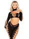 Кроп-топ с длинными рукавами и леггинсы Leg Avenue Seamless Cut-Out Crop Top and Legging One Size Black SX2772 фото 1