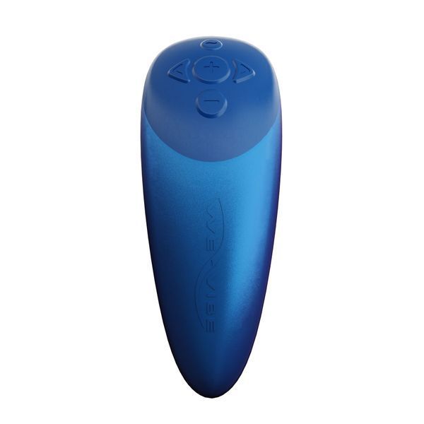 Смарт-вібратор для пар We-Vibe Chorus Cosmic Blue, сенсорне керування вібраціями стисненням пульта SO6919