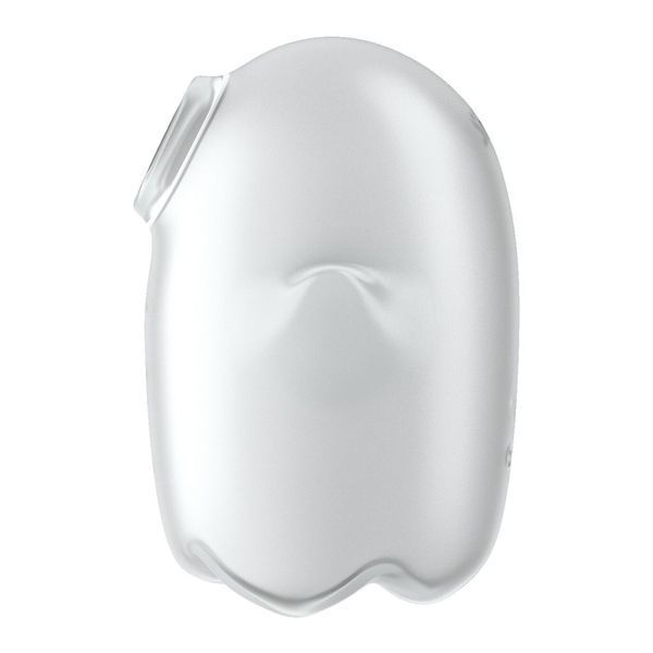 Вакуумний кліторальний стимулятор з вібрацією Satisfyer Glowing Ghost White, світиться в темряві SX0544