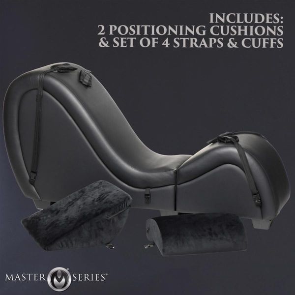 Секс-кресло с подушками Master Series Kinky Sex Lounge with Cushions - Black SX1192