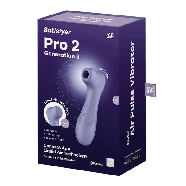 Вакуумный клиторальный стимулятор Satisfyer Pro 2 Generation 3 with Liquid Air Connect App Lilac SO8405