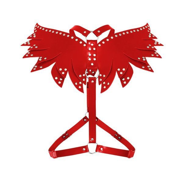 Женская портупея Art of Sex - Wings красная XS-M, экокожа SX2340