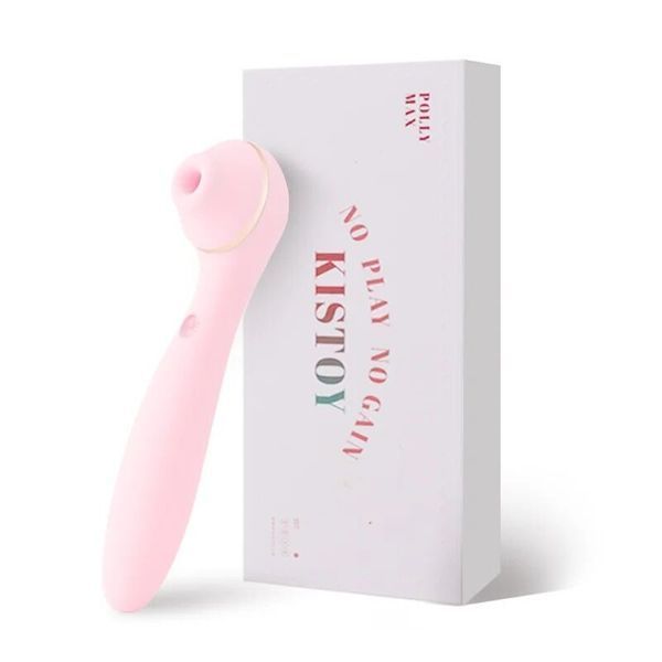 Вакуумний стимулятор з вібратором KISSTOY Polly Max Pink SO9558