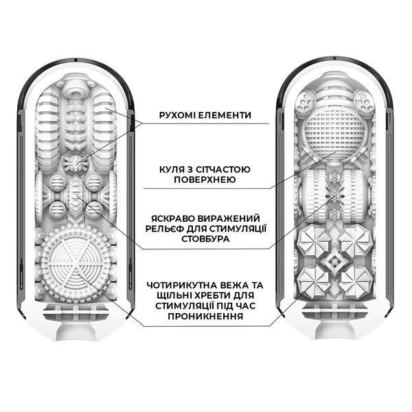 Мастурбатор Tenga Flip Zero Gravity Back, изменяемая интенсивность стимуляции, раскладной SO6237