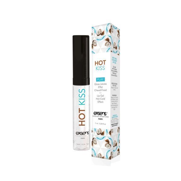 Стимулирующий блеск для губ EXSENS Coconut Hot Kiss 7 мл, согревает и охлаждает SO5540