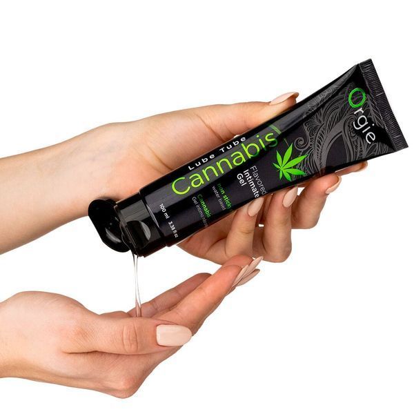 Лубрикант на водной основе Orgie Lube Tube Cannabis, 100 мл, съедобный, с маслом семян конопли SX1511