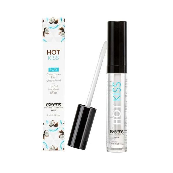 Стимулирующий блеск для губ EXSENS Coconut Hot Kiss 7 мл, согревает и охлаждает SO5540