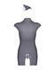 Эротический костюм стюардессы Obsessive Stewardess 3 pcs grey S/M, серый, платье, стринги, пилотка SO7308 фото 6