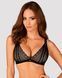 Кружевной бюстгальтер с треугольной чашкой Obsessive Estiqua bra XS/S, черный, широкие лямки SO7258 фото 1