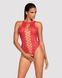 Ажурный бодистокинг с эффектом шнуровки Obsessive B120 teddy red S/M/L, красный SO7208 фото 1