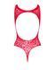 Ажурный бодистокинг с эффектом шнуровки Obsessive B120 teddy red S/M/L, красный SO7208 фото 6