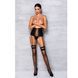 Пояс-корсет из экокожи Passion CELINE SET S/M, black, шнуровка, съемные пажи для чулок, стринги SO6410 фото 3