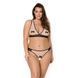 Комплект белья Passion VIENA SET 6XL/7XL, beige, лиф, стринги с доступом, бантики SO7116 фото 1