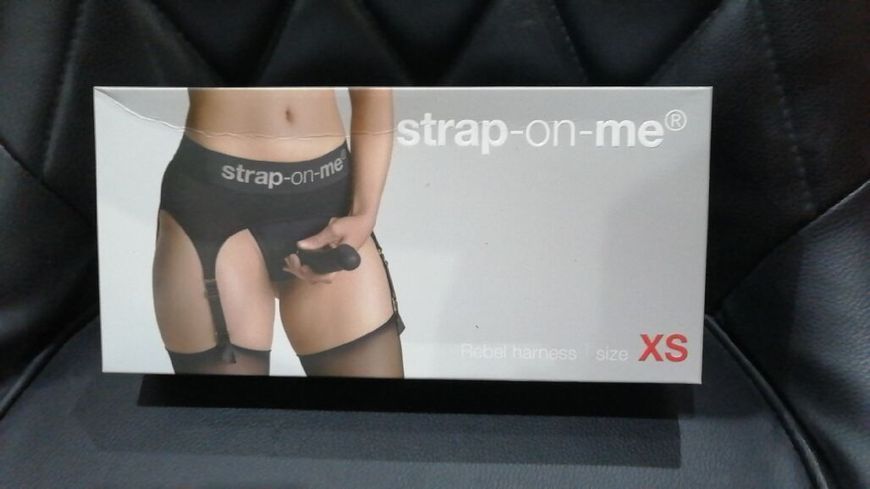 Трусики для страпона з підв&rsquo;язками для панчіх Strap-On-Me REBEL HARNESS - XS (м'ята упаковка!!!) SX2282-R