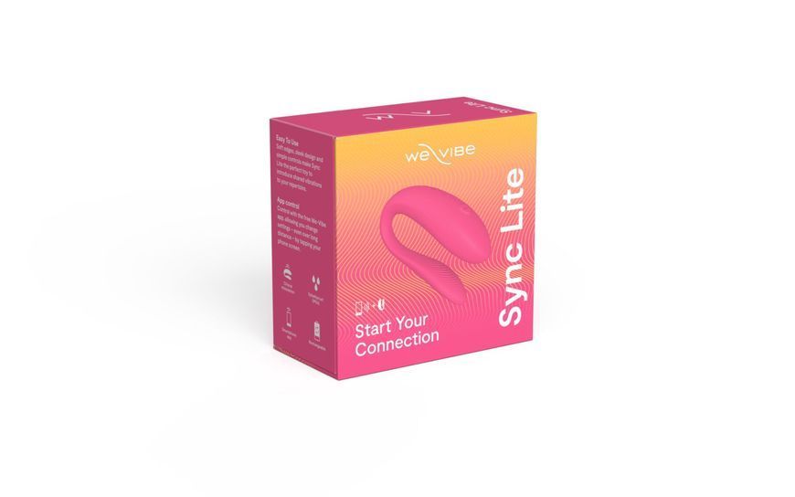 Смарт-вібратор для пар We-Vibe Sync Lite Pink, 10 віброрежимів, можна поєднувати з проникним сексом SO8766
